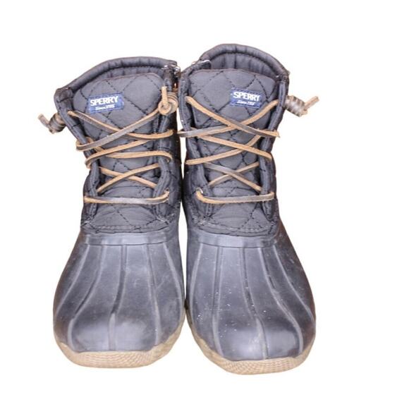 Sperry Girls Saltwater Boots Black Size 4M - Picture 2 of 6